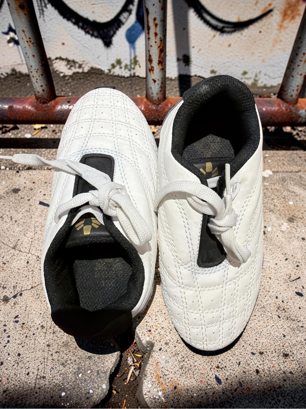 Kids White Quilted Lace-Up Sneakers - Comfortable Everyday Shoes